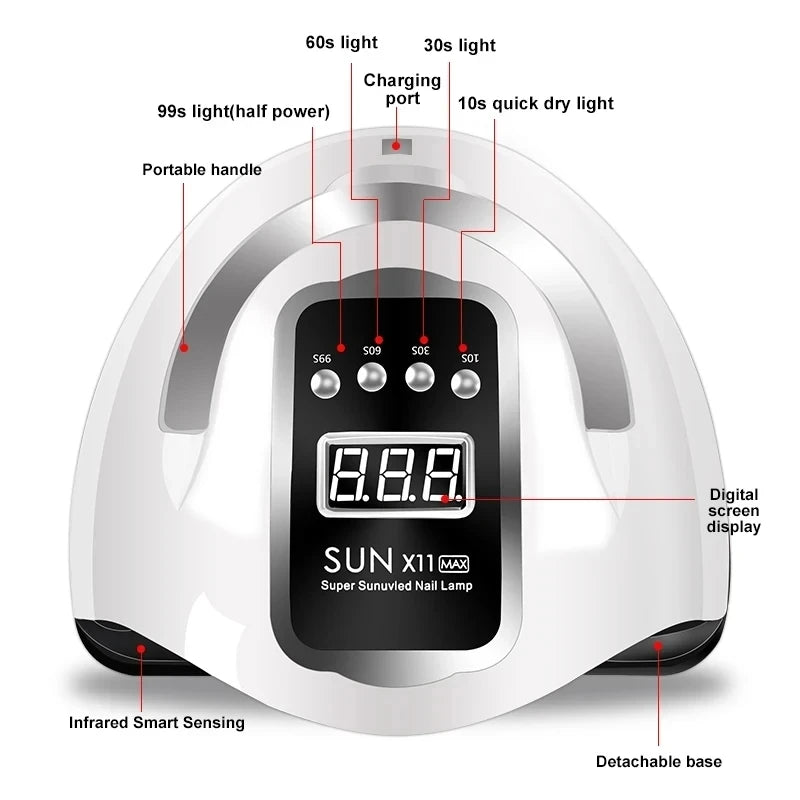 Professional Nail Dryer Lamp Infrared Sensor LED Manicure Lamp for Quick Curing All UV Gel Nail Polish Nail Drying Salon Tools