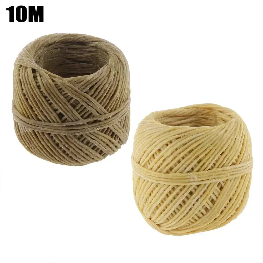 1 Roll Beeswax Wick Organic Hemps Wick 33 FT Well Coated Natural Beeswax For DIY Candle Stick Making Votives Tea Lights New