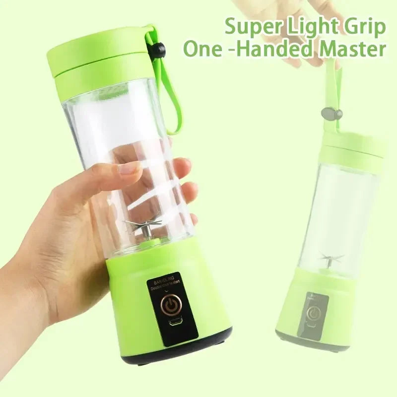 USB Charging Electric Juicer Cup 6 Leaf Blade Mini Portable Blender Fruit Juice Extractor For Home Travel