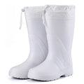 Winter Rain Shoes for Men EVA Non-slip Men Snow Boots Plush Warm Waterproof Shoes Comfortable Platform Men Work Shoes Plus Size