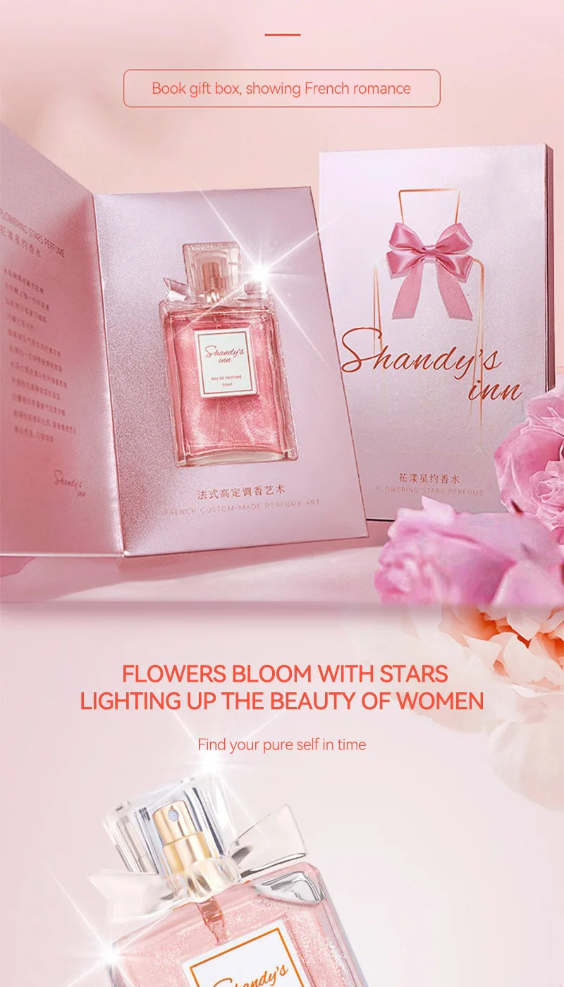 Rose Women Perfume Long Lasting Fresh Eau De Parfum 50ml Elegant Floral Daily Wear Original Brand Fragrance Spray For Her