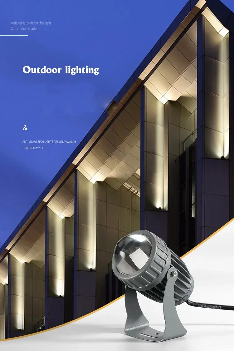 Outdoor LED Garden Wall Spotlights 20W RGB Landscape Lighting AC220V 110V 12V Red Green Blue IP65 Waterproof Single Beam Light