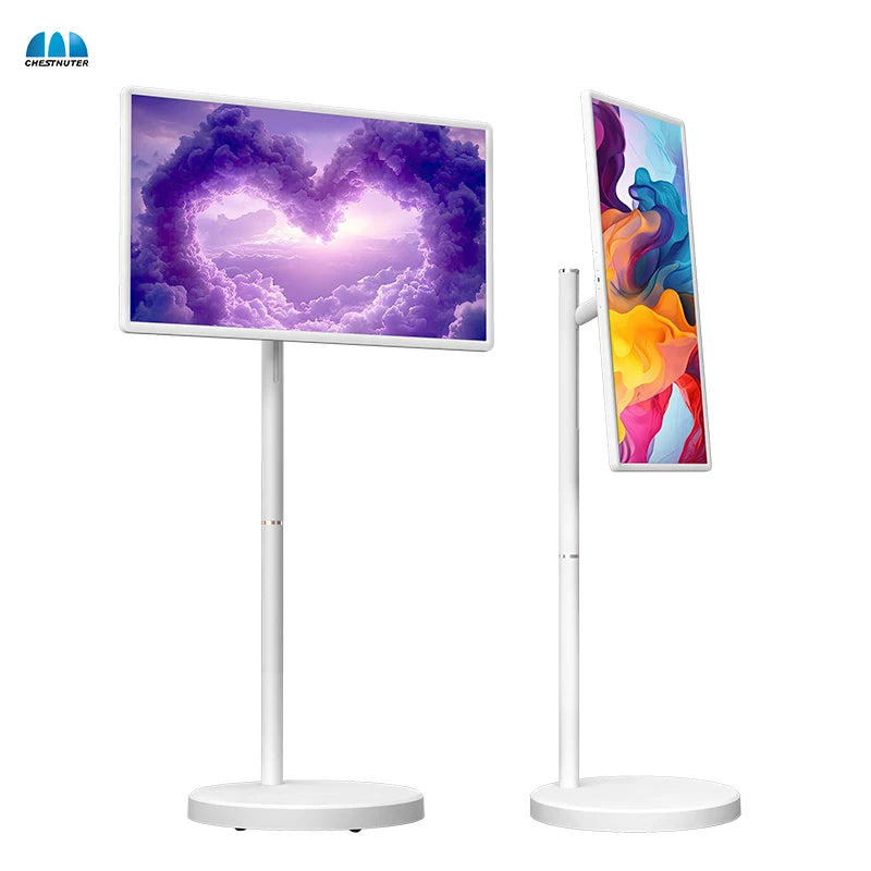 Hot 32 Inch Android Portable Smart TV with Battery Capacitive Display Vertical Touchscreen LCD Monitors All in One Portable TV