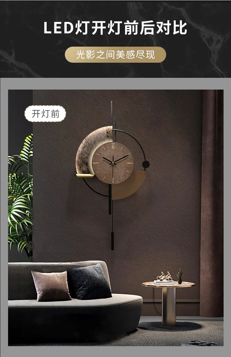 Modern Minimalist Living Room Home Wall Clocks TV Background Decoration Wall Clock Modern Design Home Decor