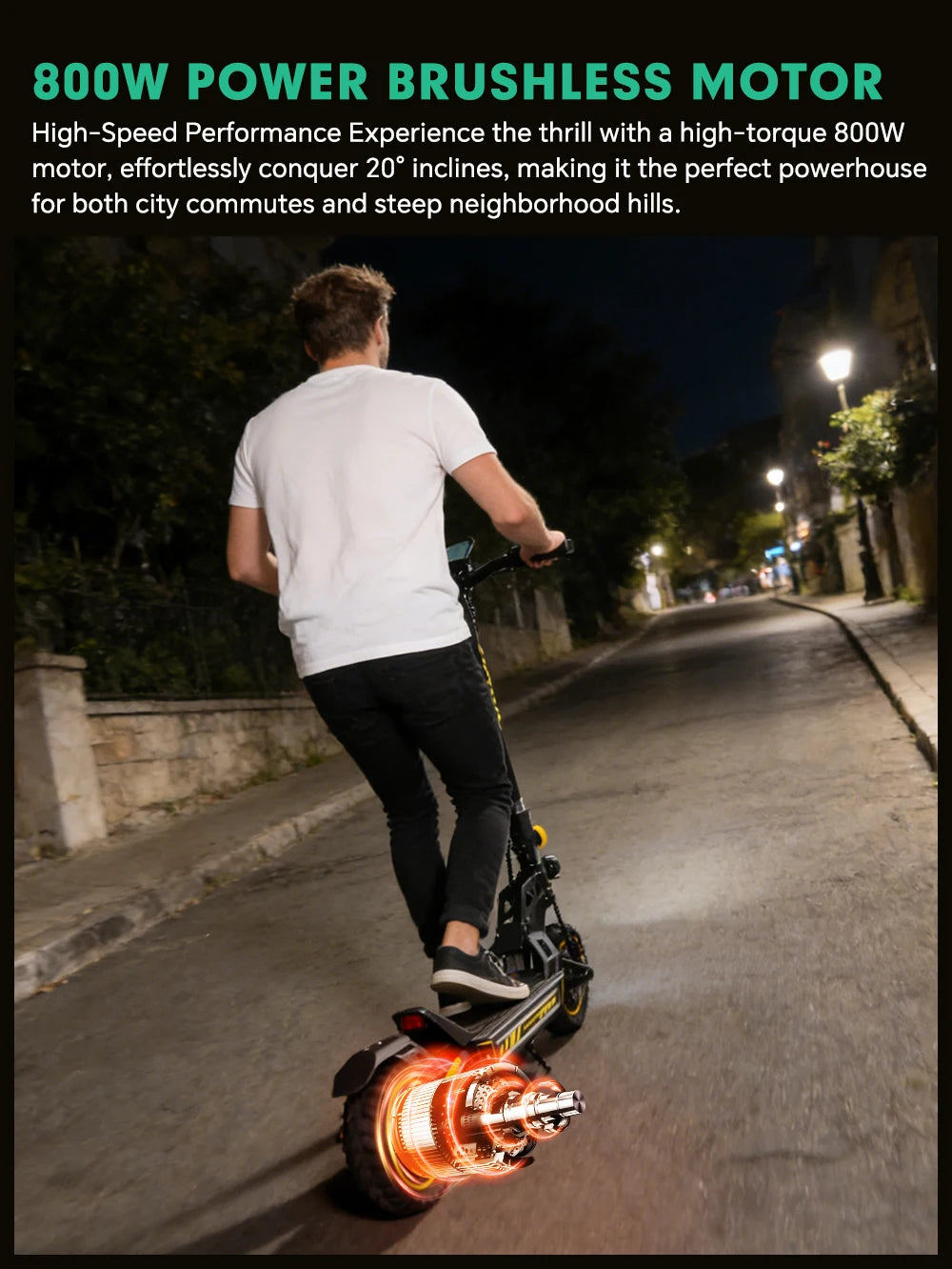 Mankeel MX16 Electric Scooter 48V 20.8Ah 45km/h Max Speed Foldable Escooter 10 Inch Tubeless Tire 800W Kick Scooter