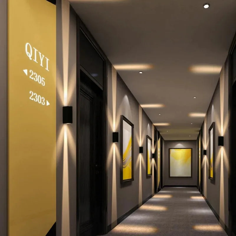 LED Indoor Outdoor Wall Lamps Villa Courtyard Pillar Spotlight Stair Lighting Boundary Home Illumination