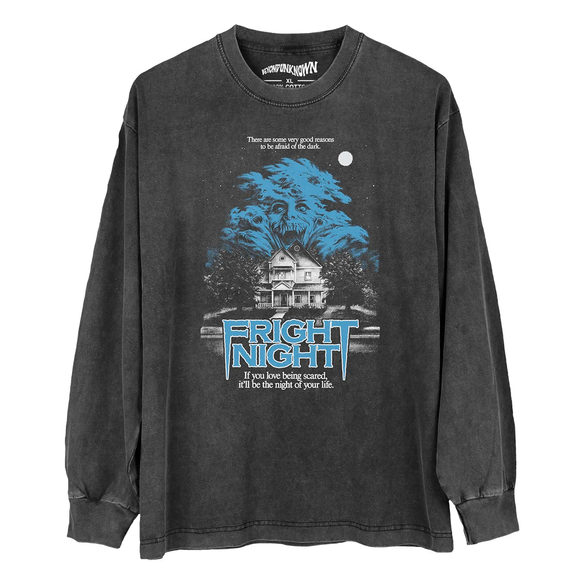 Fright Night T-Shirt Horror 80S Movie Vamp Zombie Washed Long Sleeves Cool Cotton Summer Men's Clothing Short Sleeve Tee Shirt