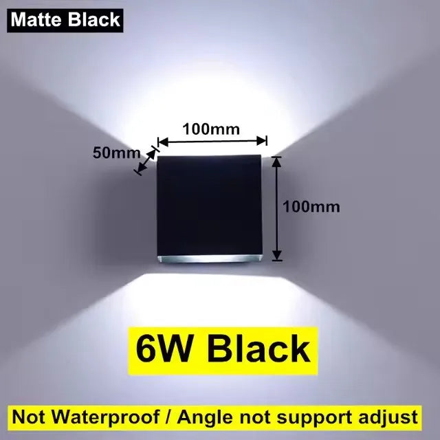 6W 12W LED Wall Light Outdoor IP65 Waterproof Modern Nordic Style Indoor Wall Lamps Living Room Porch Garden Balcony Lamp