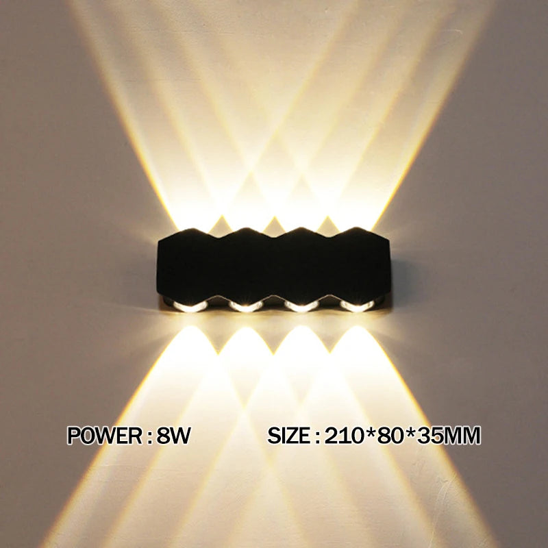 LED Wall Lamp Waterproof Outdoor Wall Light Porch/Garden/Bedroom Indoor Modern Nordic Sconce Luminaire 2 4 6W 8W 10W 12W 85-265V