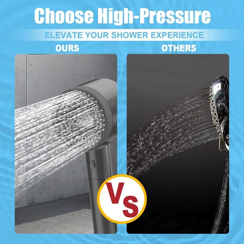 5 Mode Adjustable Shower Head Rainfall Shower Large Flow Showerhead High Pressure Water Saving Shower Mixer Bathroom Accessories