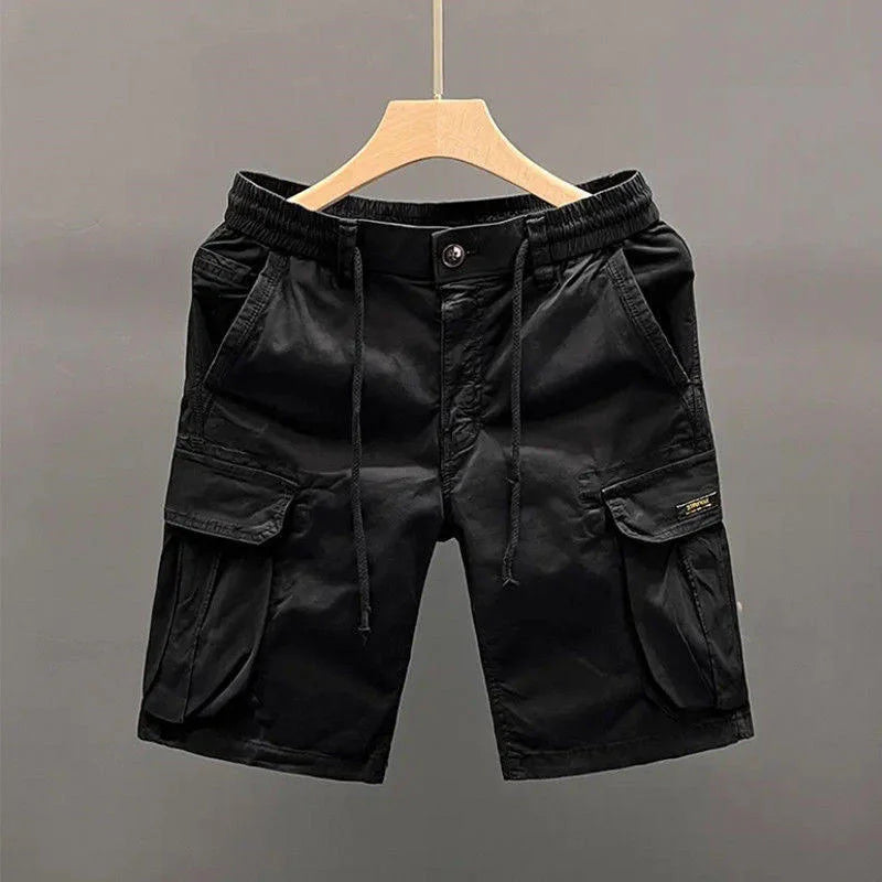 Summer Outdoor Casual Workwear Shorts Men's Multi-Pocket Large Size Loose Retro Dirt-Resistant Versatile Five-Quarter Pants