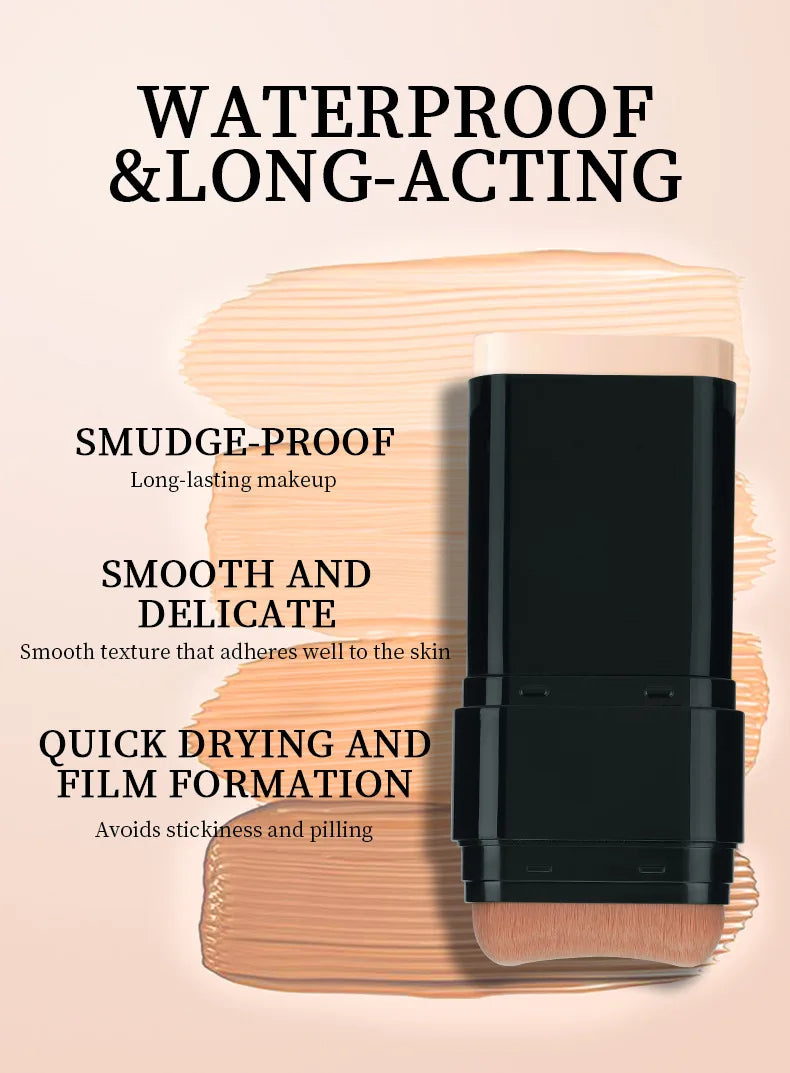 Matte Eraser Foundation Cream Stick Full Coverage Waterproof Oil-control Face Base Velvet Makeup Moist Light Concealer Foundatio