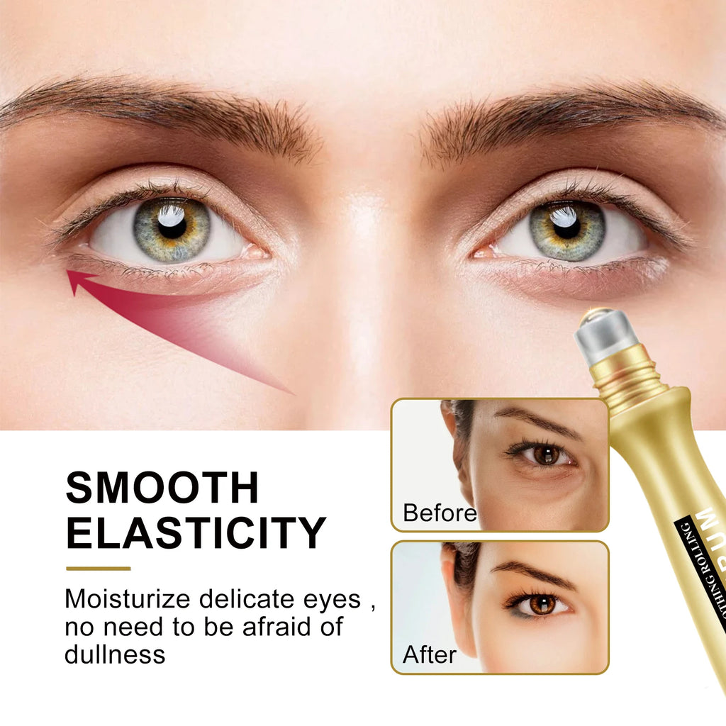 Firming Hydrating Eye Roller Serum - Targets Dark Circles, Diminishes Fine Lines, Gentle Nourishing Eye Care