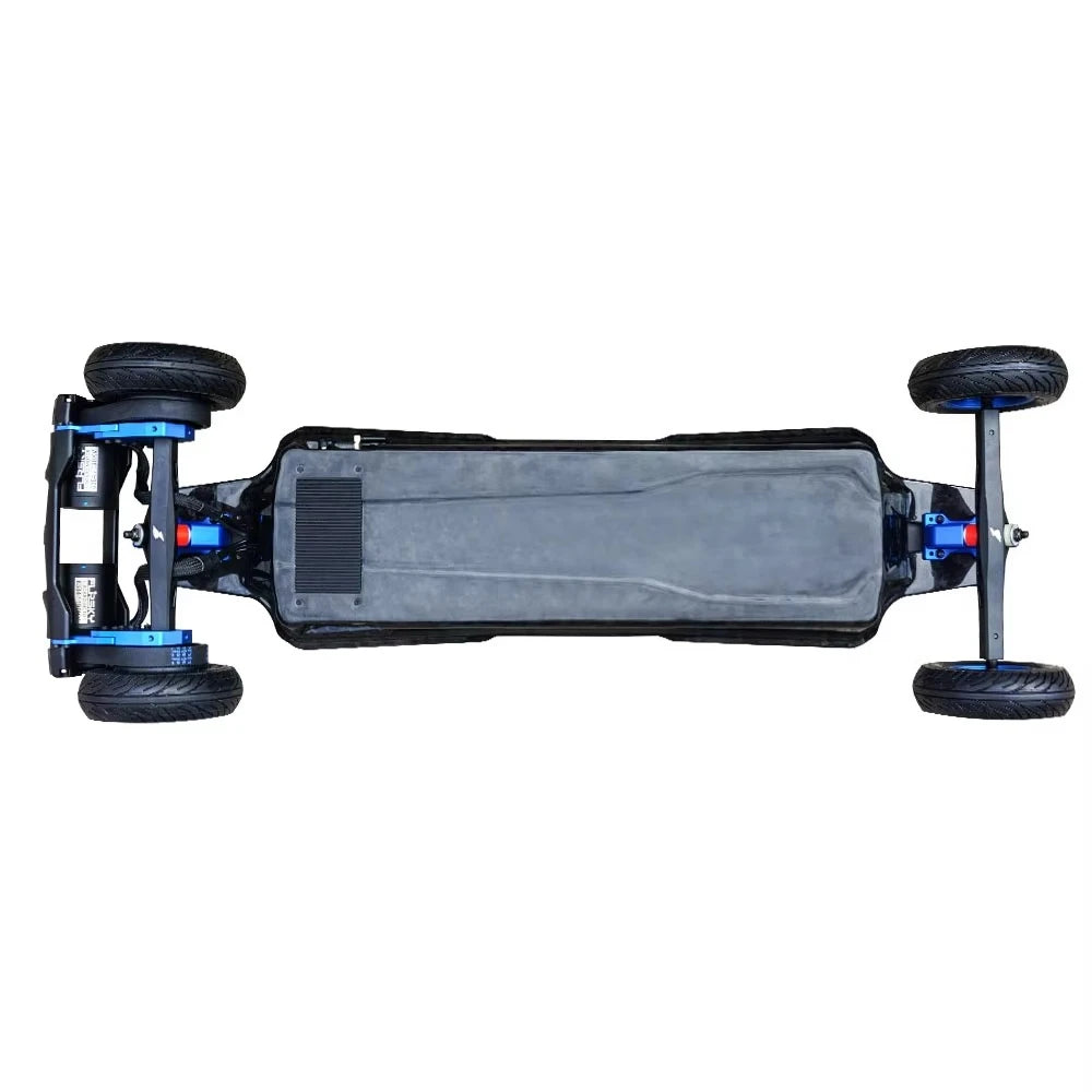 AT2WD Top Speed Durable Carbon Fiber Deck Electric Skateboard Come With Dual FSESC6.9 12S Battery