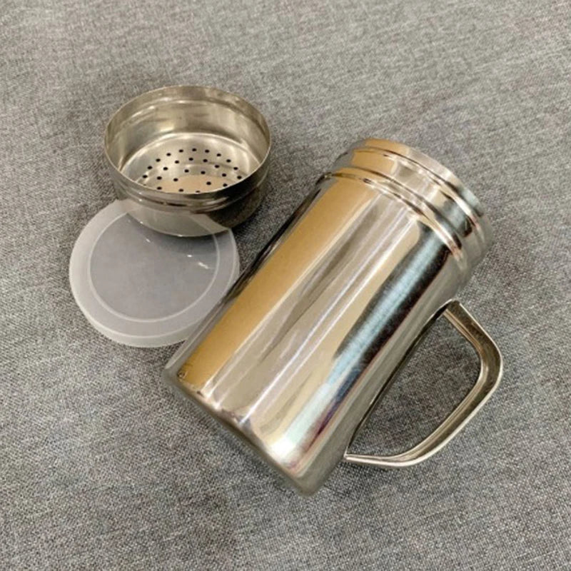 1Pcs Salt Sugar Bottle With Handle Multi-purpose Stainless Steel Kitchen Gadgets Spice Pepper Shaker Spice Jar Seasoning Can