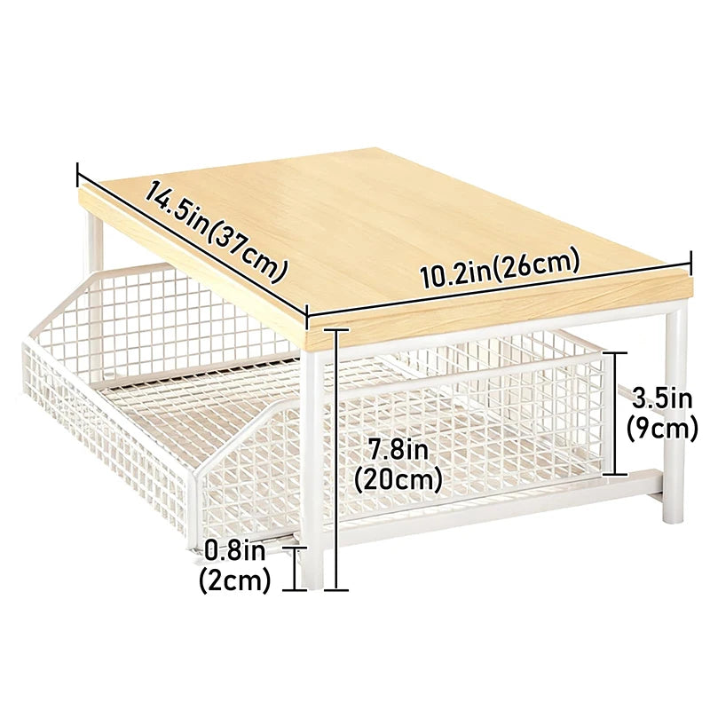 Kitchen Countertop Organizer – Multi-Use Shelf for Microwave, Spices, Coffee Machine & Printer