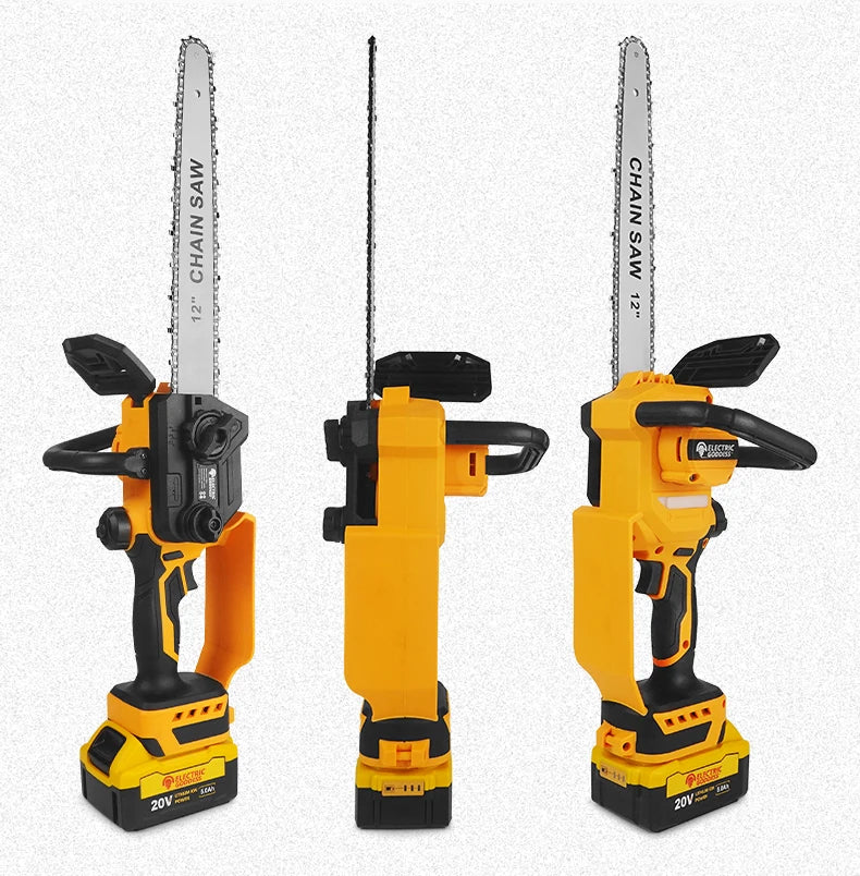 12-inch Two-hand Brushless Electric Chain Saw Automatic Lubrication System Portable Garden Logging Tool For Dewalt 20v Battery