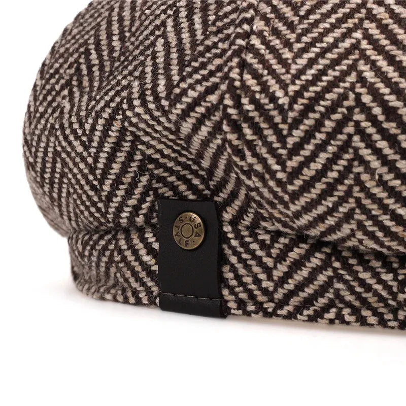 Fashion Wool Newsboy Caps Mens Herringbone Flat Caps Women Men British Painters Hats Soft Autumn Winter Caps Hats Casquette