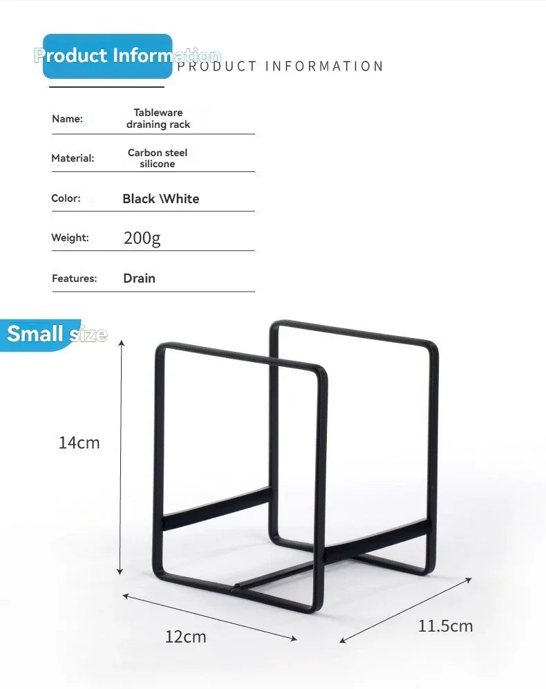 Kitchen Rack Dish Storage Rack Cabinet Dish Rack Dinner Plate Drain Rack Countertop Rack Plate Iron