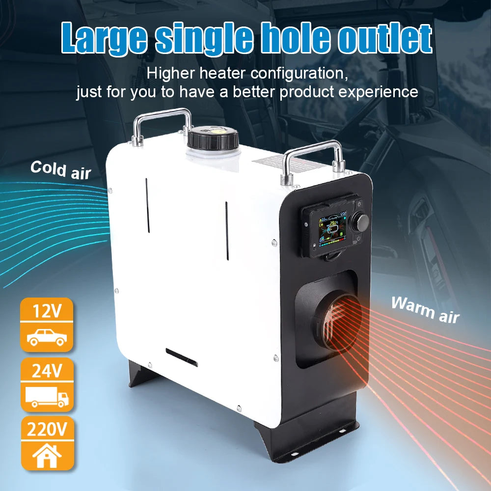 White vertical new 2/8KW Car Heater Diesel Air Heater Be common Bluetooth version 12V/24V/220V  camping for Truck Boat Bus RV