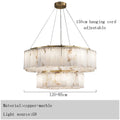 Modern Light Luxury Natural Marble Ceiling Pendant Lamps Home Decor Appliance Hanging Lamps Brushed Matte Gold Lighting