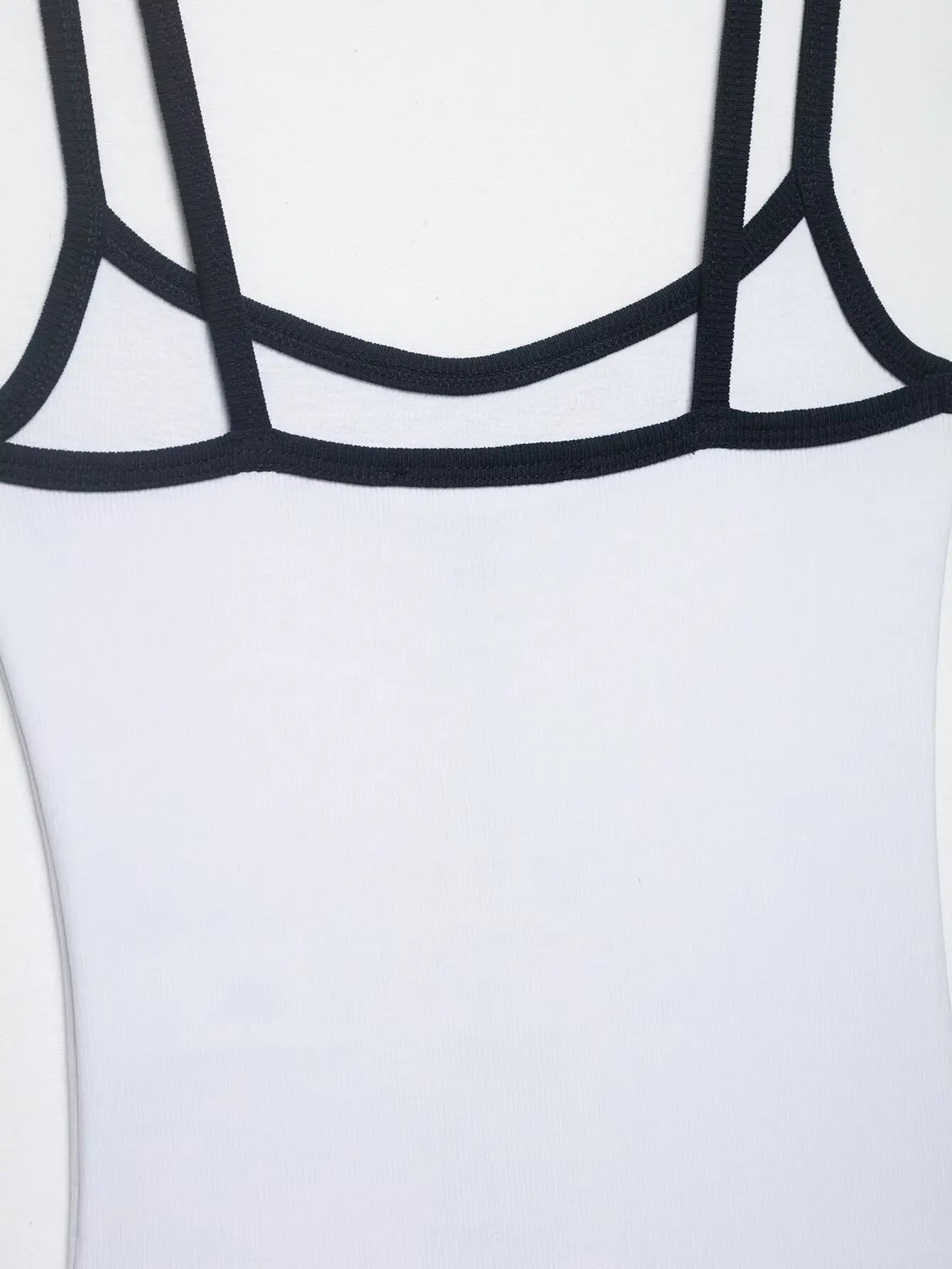 Women's Jumpsuit 2026 Summer New Cute Hot Girl Style Fashion Round Neck Color-Blocked Piping Straps Cotton Blend Fabric