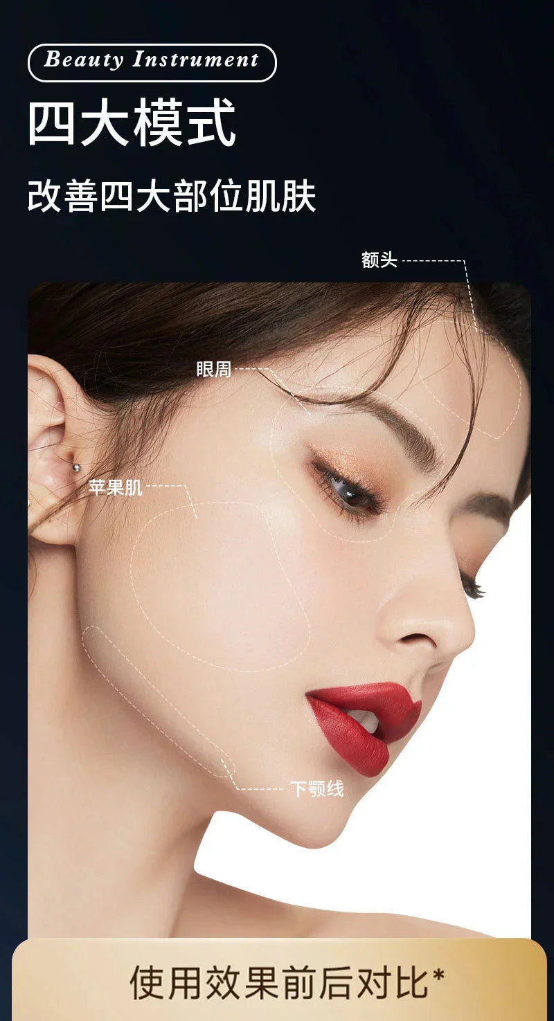 Home Use Facial Massager Anti Aging Microcurrent Device Red Light Therapy RF Skin Tightening Beauty Instrument For Face Lifting