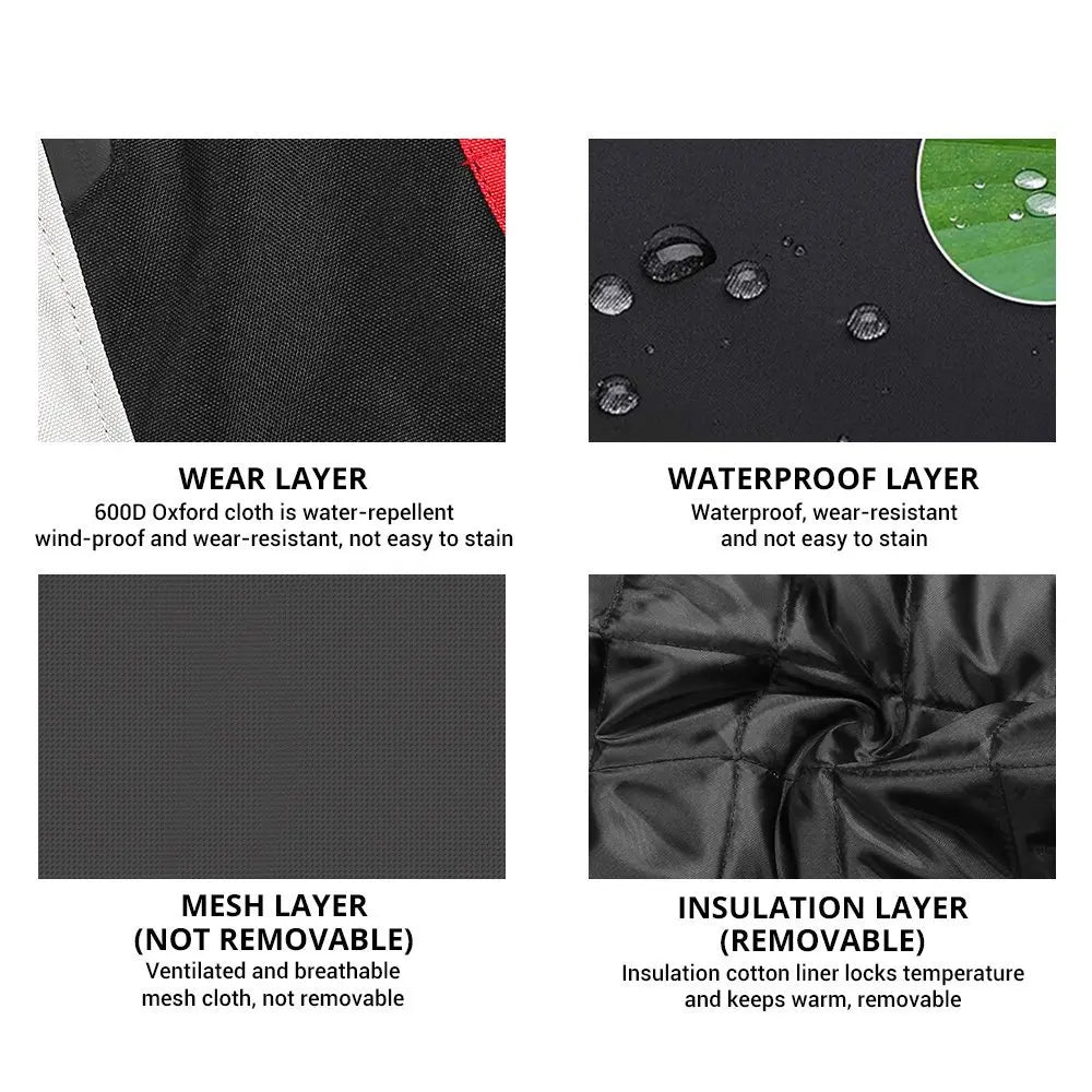 Waterproof Motocross Jacket Winter Cold-proof Motorcycle Jacket Men Chaqueta Moto Protective Gear Motorbike Riding Jacket M-5XL