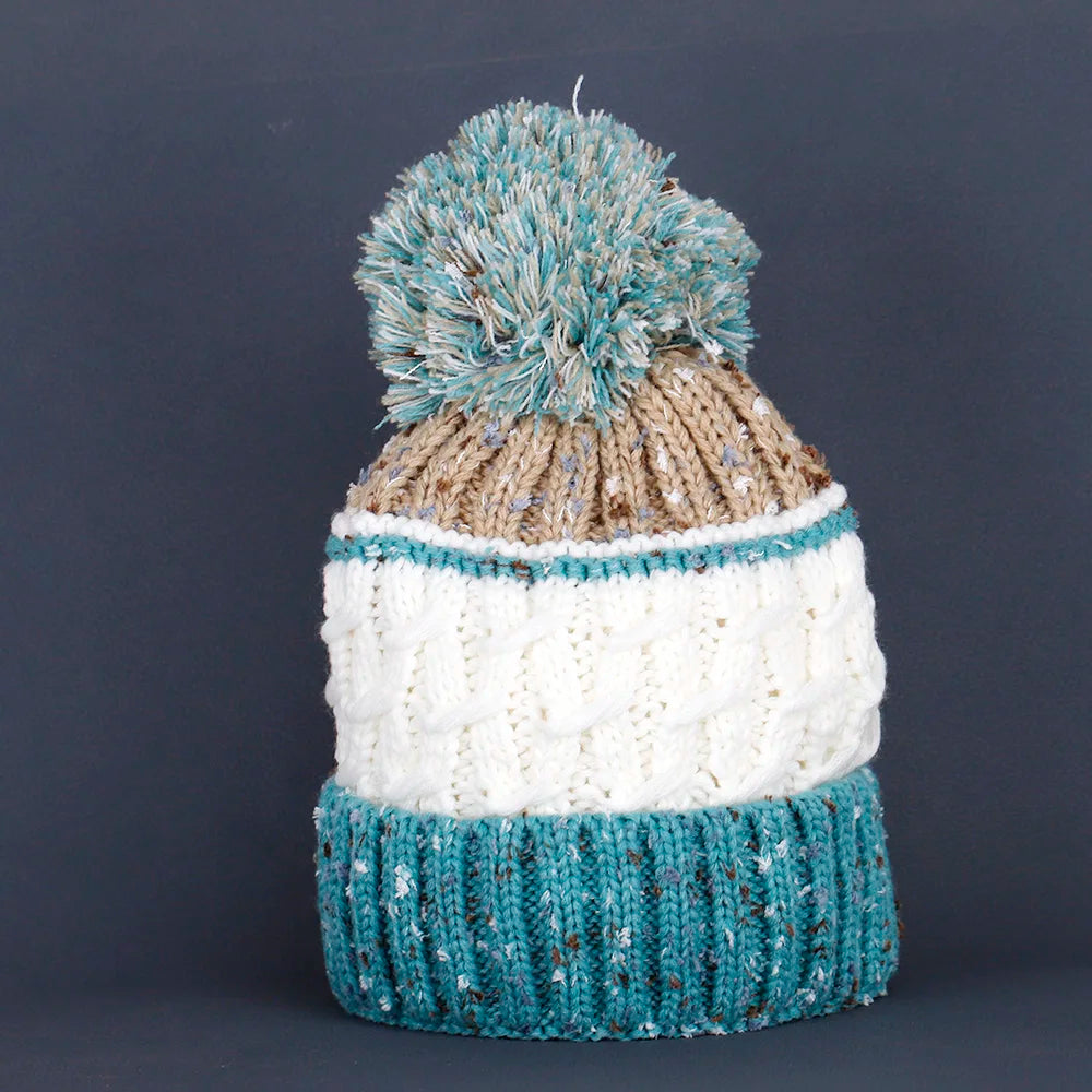 2024 skiing Cashmere Woman Winter Hat Autumn Beanies With Pompom Warm Wool Skullies fashion acrylic beanies winter hat