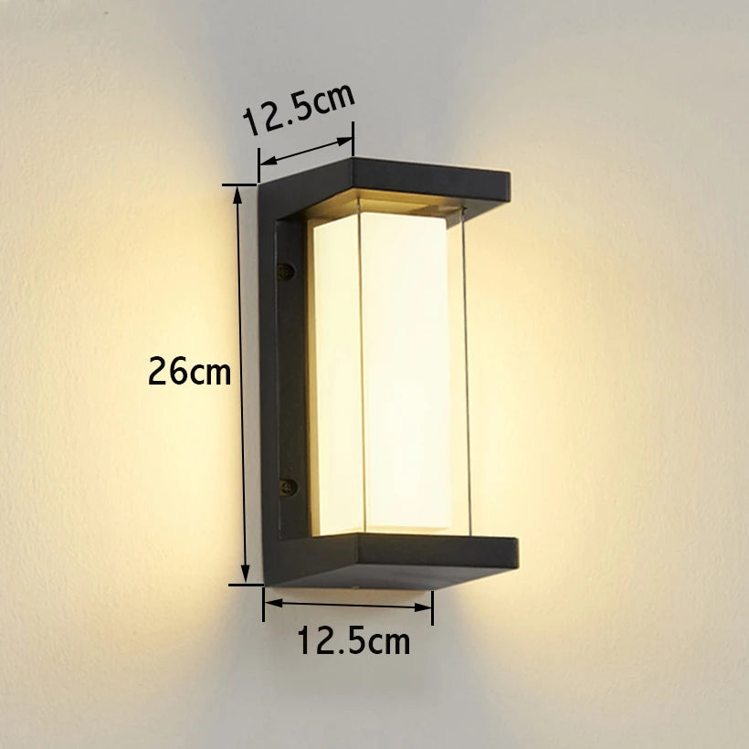 Smart WiFi LED Wall Lamp Indoor Outdoor with Alexa Remote Control RGBCW Wall Light for House Porch Front Door