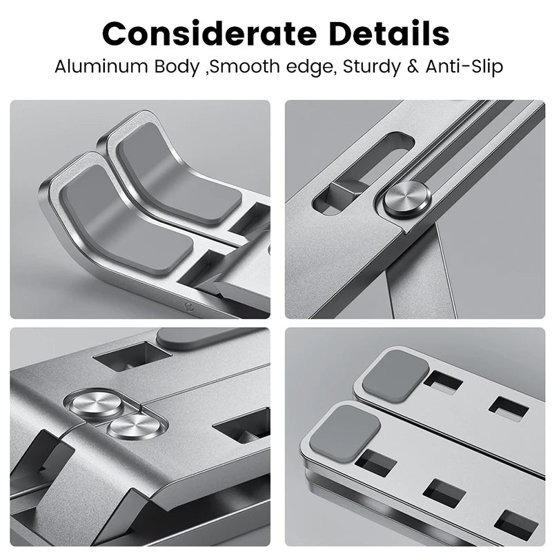 Foldable Metal Laptop Stand Adjustable Notebook Stand Laptop Holder Tablet Stand Computer Desktop Stand Laptop Accessories ﻿