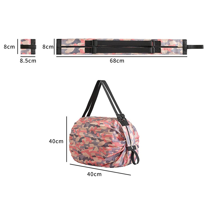 Portable Shopping Bag Large Capacity Foldable Storage Shoulder Bag Travel Handbags With Handle Outdoor EDC Camp Beach Bag