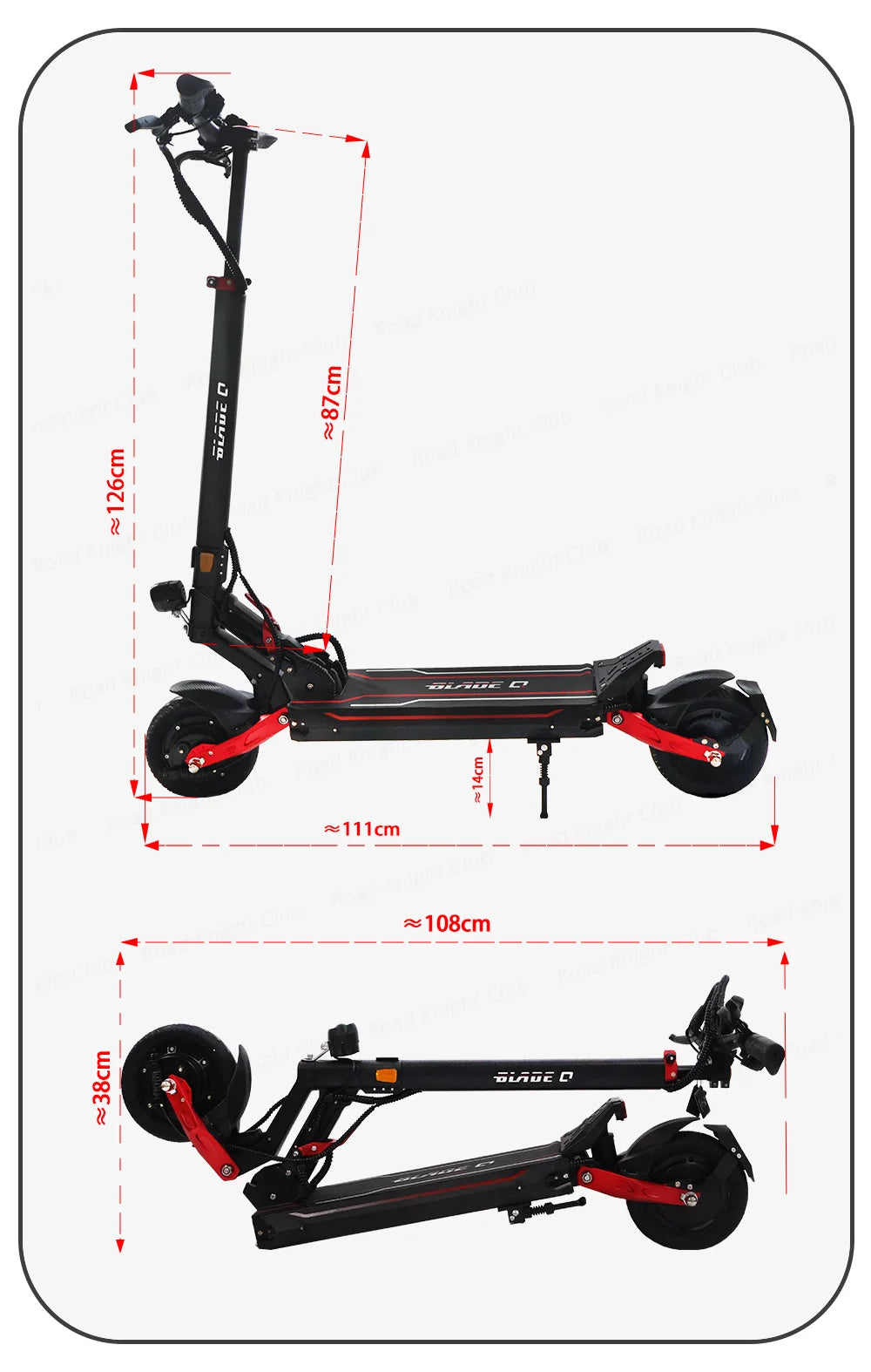 Official TEVERUN Blade Q Pro 36V 15Ah Battery 350W*2 Motor 8inch Solid Tire NFC Lock  Brake Drum brake Electric Scooter