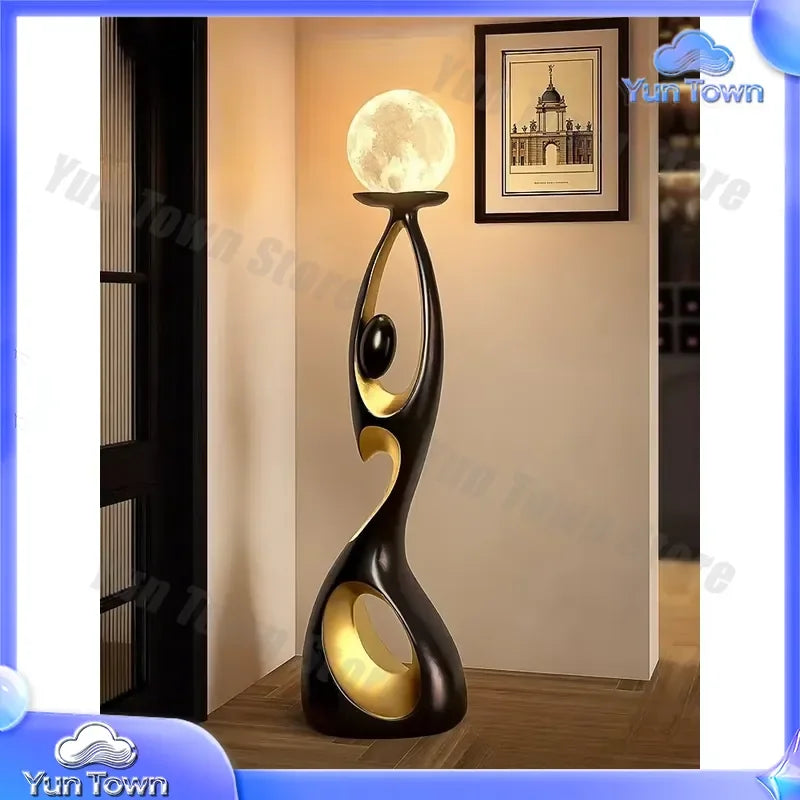 Art Floor Lamp for Living Room Bedroom Sofa Side Decorative Ambient Light Medieval Style High End Light Luxury Standing Lamp