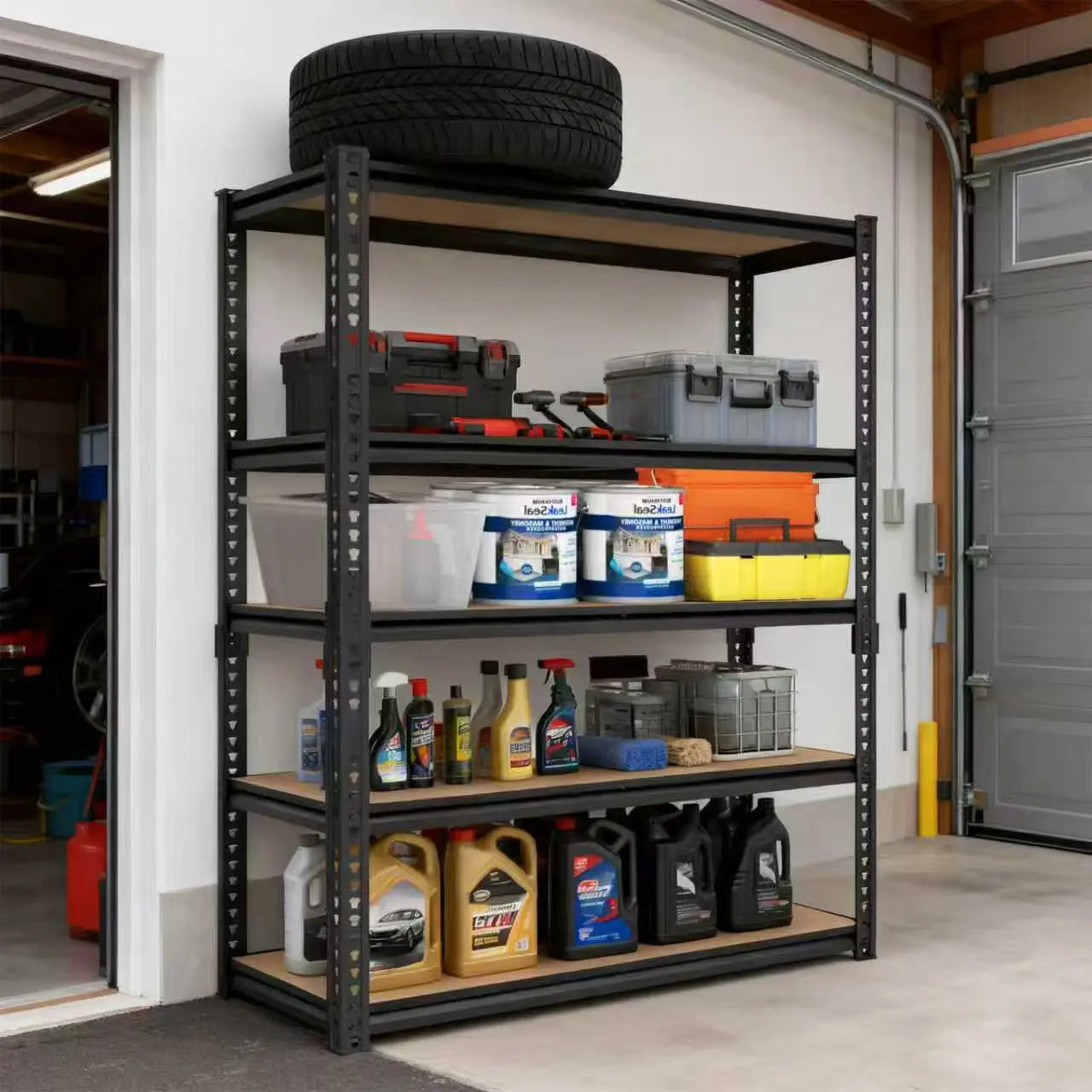 3050 LB Sturdy Metal Storage Racks - Extra Wide 40" Robust Garage Shelving System with Adjustable Height, Tool-Free Assembly