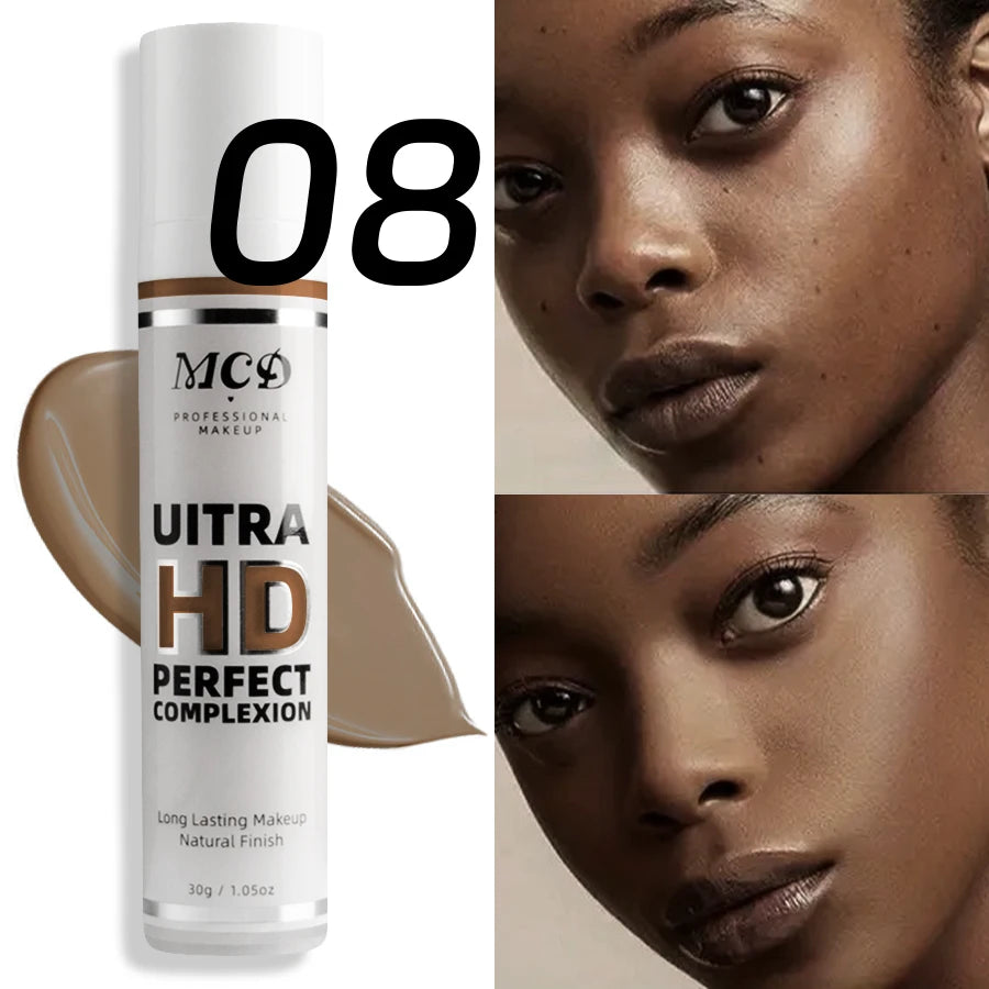 1PC Profession Liquid Foundation Oil-control Cover Matte Base Cream Concealer Waterproof Sweat-resistant Face Korean Makeup Gift