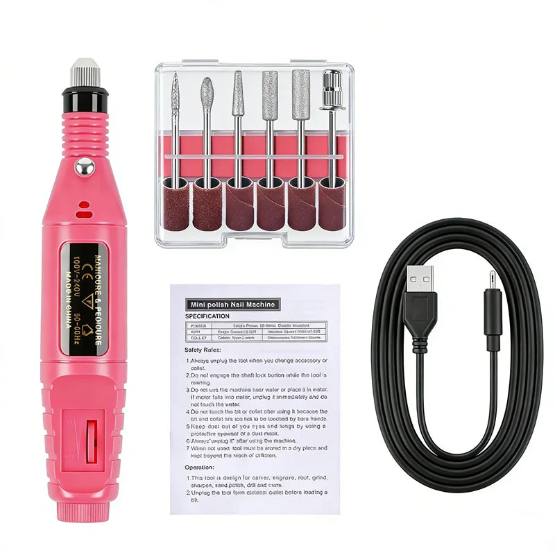 Professional Nail Drill Set Manicure Cutter Nail Equipment Nail Supplies Home Use Electric  Nail Drill Machine Nail Grinder