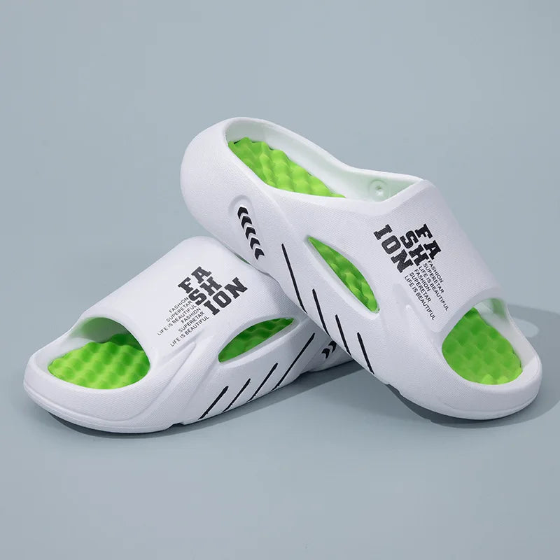 Summer Soft Sole Slides Men Flip-flops Men's Sandals Men Letter Print Slippers Sides Indoor Outdoor Sandals Beach Casual Shoes