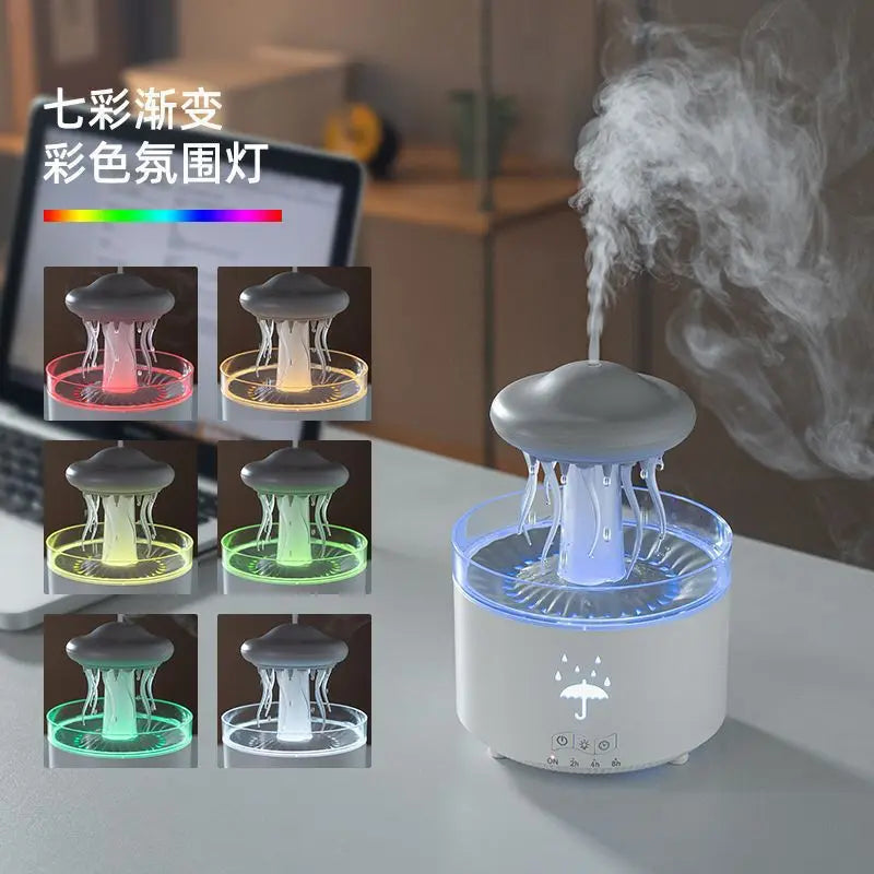Water Drop Essential Oil Aromatherapy Machine Household Heavy Fog Volume Remote Control Timing Ultrasonic Atomizing Humidifier