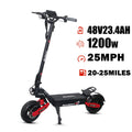 Arwibon 1200W Motor Electric Scooter 48V13/23.4AH Speed up to 25MPH 11 Inch Off-Road Tires Foldable Adult E-Scooter
