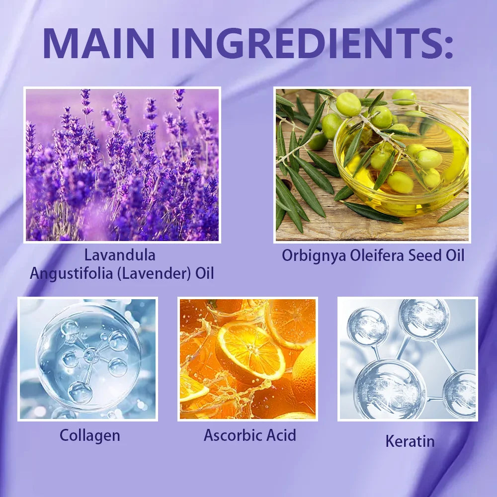 Purple Repair Hair Mask Keratin Deep Nourishing Dry Frizzy Damaged Treatment Collagen Magical 5 Second Soft Shiny Care