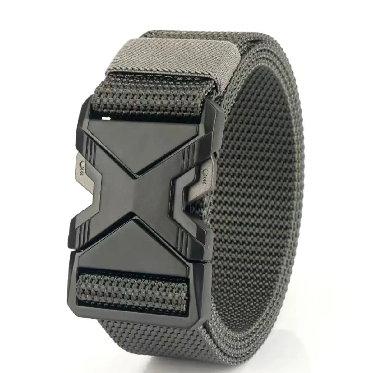 Red Ears Plastic Buckle Tactical Belt Men'S Multifunctional Military Fan Canvas Belt Outdoor Faux Nylon Training Waist Belt