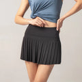 Summer Women Sports Anti Exposure Pleated Golf Tennis Skirts Fitness High Waist Elastic Athletic Run Shorts With Pocket