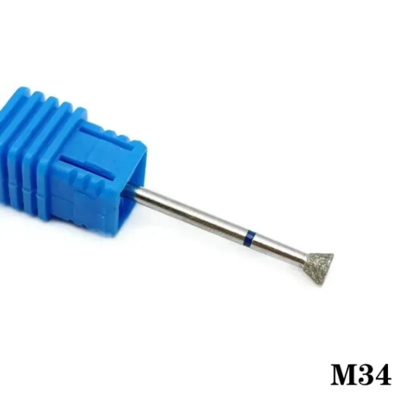 Flame Cone Cuticle Clean Nail Drill Bit 3/32'', Professional Safety Carbide Diamond Nail Bit Nail Cleaner for Cuticle Dead Skin
