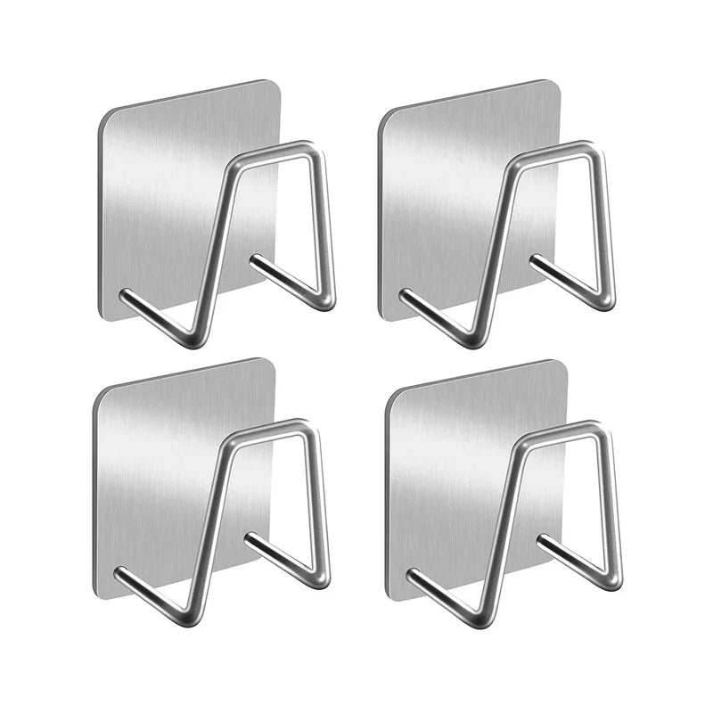 Kitchen Stainless Steel Sink Shelf Sponges Holders Adhesive Drain Drying Rack Wall Hooks Accessories Storage Organizer