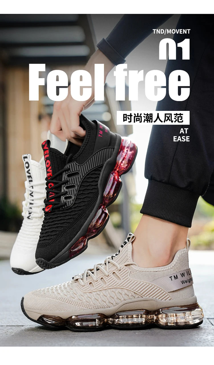 Men's Casual Sneakers Breathable Luxury Trainer Race Shoes Fashion Loafers Running Shoes for Male