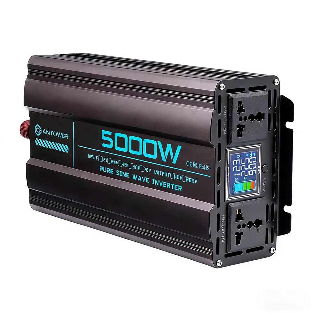 Pure Sine Wave Inverter DC 12V 24V 48V 60V to AC 220V 50Hz/60Hz 2000W 3000W 4000W 5000W Solar Car Power Inverter Converter