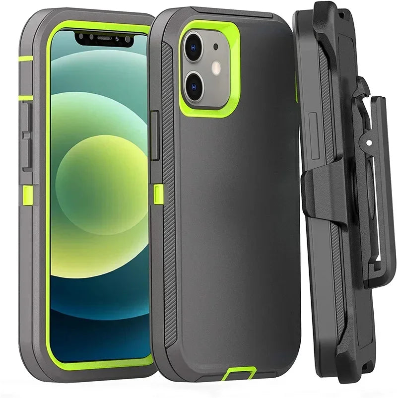 Shockproof Case for iPhone 16 15 14 13 12 11 ProMax Plus Military-Grade Heavy Duty Slim Silicone Cover Soft TPU Bumper 2-Pack