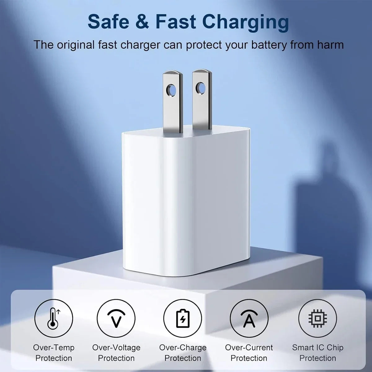 1-3Set 20W US USB C Port Fast Charger For iPhone 14 15 16 17 Pro Max Plus XR Xs 3.3 Ft USB C Fast Charging Cable Accessories