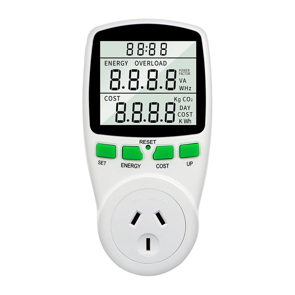 Electricity Power Meter Wattmeter LCD Energy Meter Socket Electric Tester Measuring Outlet Power Analyzer EU UK AU US FR